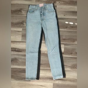 REVICE DENIM HALF AND HALF JEANS